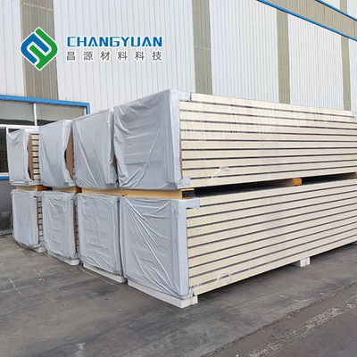 150mm Polyurethane PU স্যান্ডউইচ ওয়াল প্যানেল বহিরাগত প্রাচীর নিরোধক