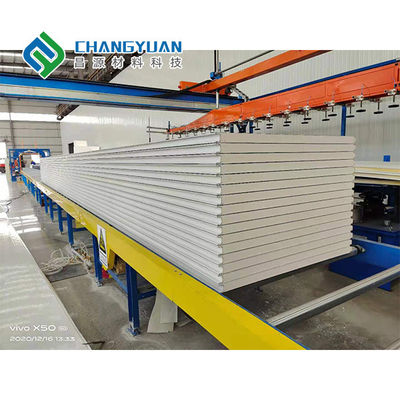 বায়ুরোধী / জলরোধী, তাপ নিরোধক এবং দীর্ঘস্থায়ী নির্মাণের জন্য উচ্চ শক্তি সহ পিইউ স্যান্ডউইচ প্যানেল