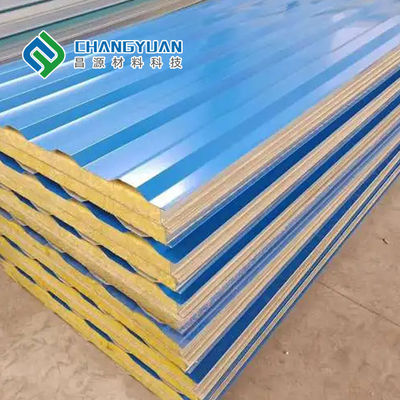 SMP PVF নিরোধক স্যান্ডউইচ প্যানেল স্যান্ডউইচ ছাদ শীট 1000mm-1500mm প্রস্থ