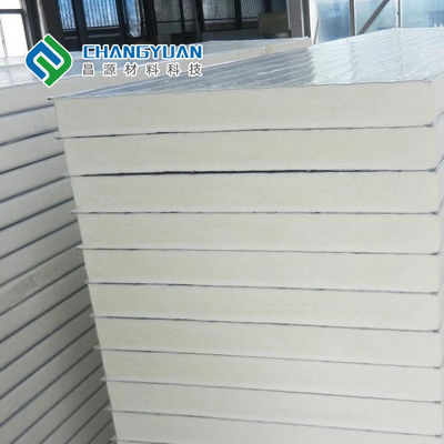 1000mm-1500mm প্রস্থ নিরোধক স্যান্ডউইচ প্যানেল ফায়ার রেটেড স্যান্ডউইচ প্যানেল