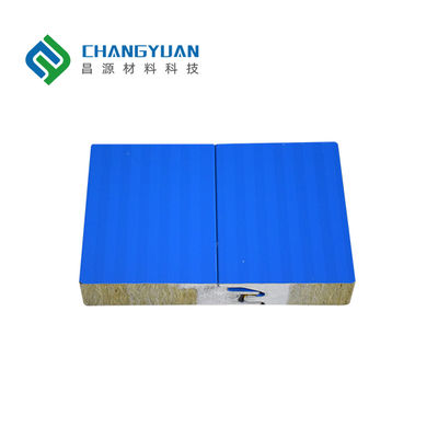 ফায়ারপ্রুফ 75 মিমি রক উল স্যান্ডউইচ ওয়াল প্যানেল বিল্ডিং নিরোধক জন্য নিখুঁত সমাধান