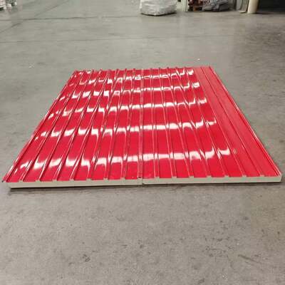 আলংকারিক পু স্যান্ডউইচ ফায়ারপ্রুফ ছাদ প্যানেল বাহ্যিক ধাতব ছাদের ক্ল্যাডিং প্যানেল দুর্দান্ত প্রাচীর স্যান্ডউইচ প্যানেল